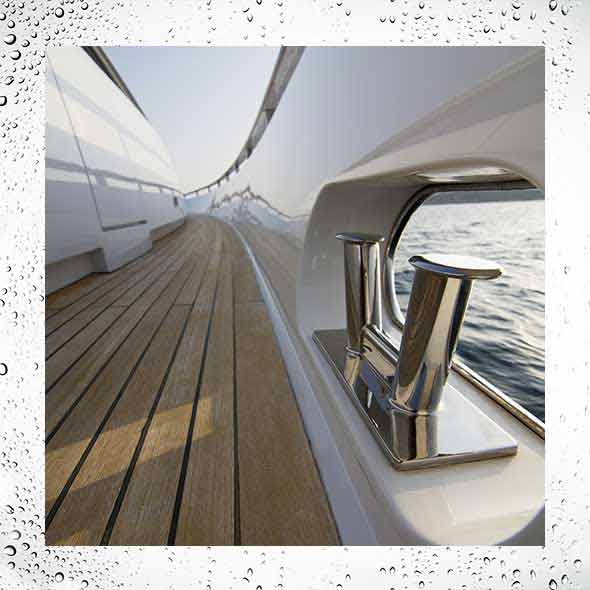 polished and wrinkle-free boat bollard